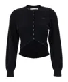 Alexander Wang Cardigan W/ Slit Hem In Black