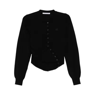 Pre-owned Alexander Wang Split Hem Cardigan 'black' | Women's Size Xs
