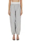 Alexander Wang Women Sports Pants With Integrated Underwear In Grey