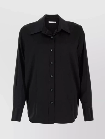 ALEXANDER WANG SPREAD COLLAR SATIN SHIRT