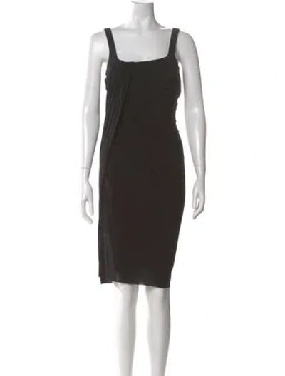 Pre-owned Alexander Wang Square Neckline Knee-length Dress In Black