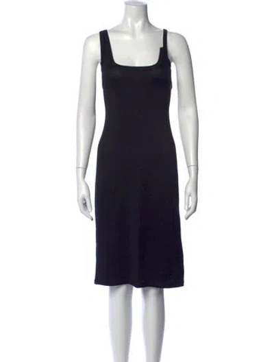 Pre-owned Alexander Wang Square Neckline Knee-length Dress In Black