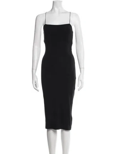 Pre-owned Alexander Wang Square Neckline Knee-length Dress In Black