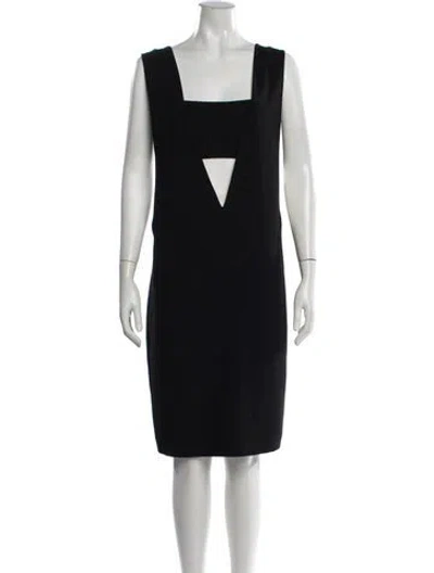 Pre-owned Alexander Wang Square Neckline Knee-length Dress In Black