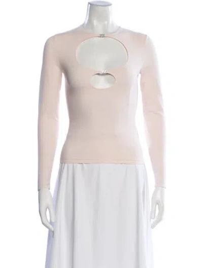 Pre-owned Alexander Wang Square Neckline Long Sleeve Top In Neutral