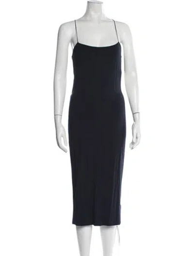 Pre-owned Alexander Wang Square Neckline Midi Length Dress In Blue