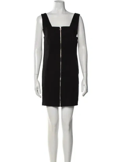 Pre-owned Alexander Wang Square Neckline Mini Dress In Black