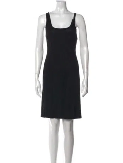 Pre-owned Alexander Wang Square Neckline Mini Dress In Black