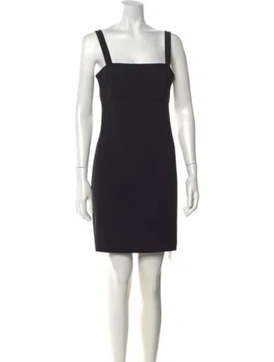 Pre-owned Alexander Wang Square Neckline Mini Dress In Black