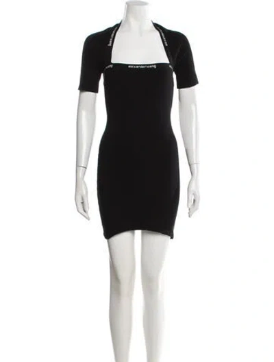 Pre-owned Alexander Wang Square Neckline Mini Dress In Multi