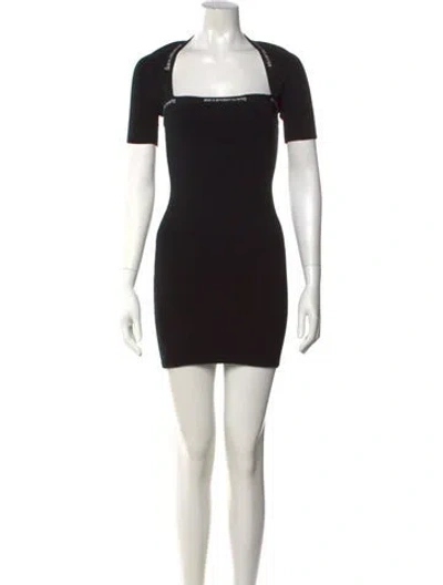 Pre-owned Alexander Wang Square Neckline Mini Dress In Multi