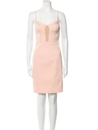 Pre-owned Alexander Wang Square Neckline Mini Dress In Neutral