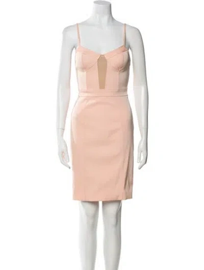 Pre-owned Alexander Wang Square Neckline Mini Dress In Pink