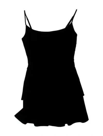 Pre-owned Alexander Wang Square Neckline Mini Dress W/ Tags In Black