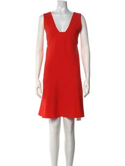 Pre-owned Alexander Wang Square Neckline Mini Dress W/ Tags In Orange