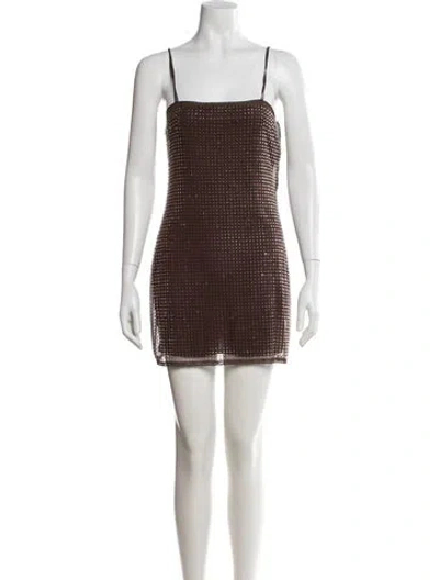 Pre-owned Alexander Wang Square Neckline Mini Dress In Yellow