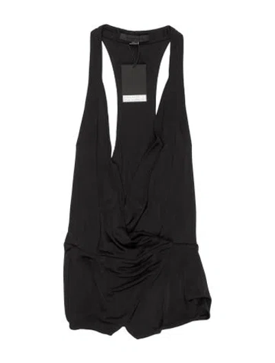Pre-owned Alexander Wang Square Neckline Sleeveless Bodysuit In Black