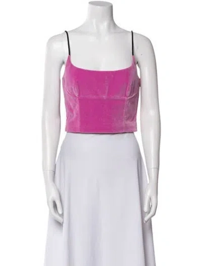 Pre-owned Alexander Wang Square Neckline Sleeveless Crop Top In Pink