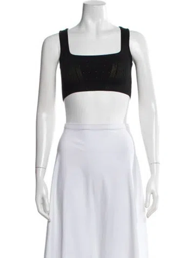 Pre-owned Alexander Wang Square Neckline Sleeveless Sports Bra In Black