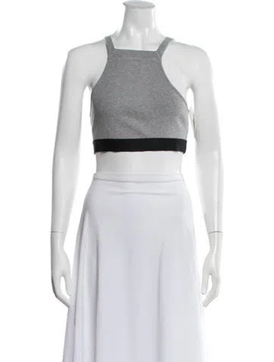 Pre-owned Alexander Wang Square Neckline Sleeveless Sports Bra In Black