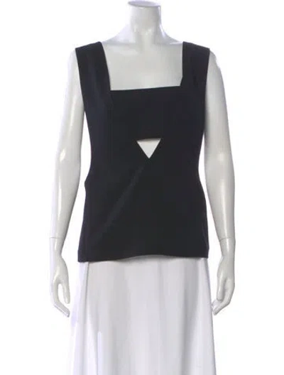 Pre-owned Alexander Wang Square Neckline Sleeveless Top In Black