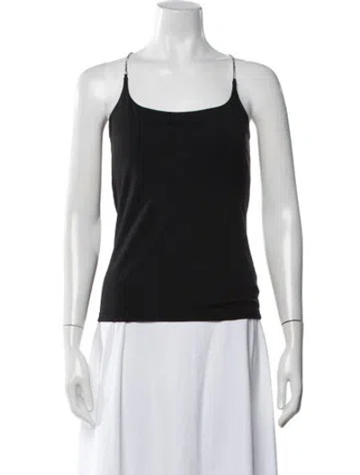 Pre-owned Alexander Wang Square Neckline Sleeveless Top In Black