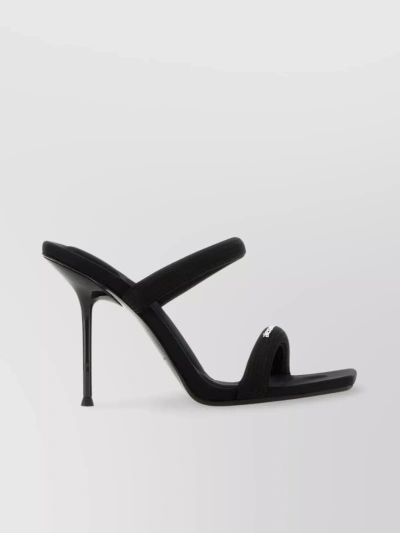 ALEXANDER WANG SQUARED TOE MULES WITH STILETTO HEEL
