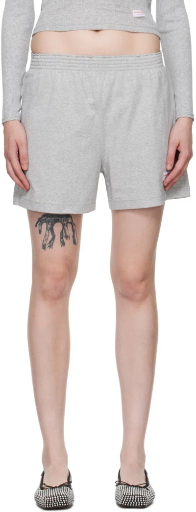 Alexander Wang Ssense Exclusive Gray Shorts In Heather Grey