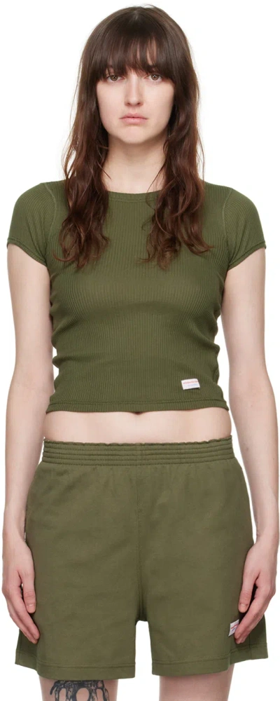 Alexander Wang Ssense Exclusive Green T-shirt In Military Green