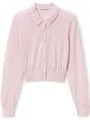 Alexander Wang Stacked-logo Cardigan In Pink