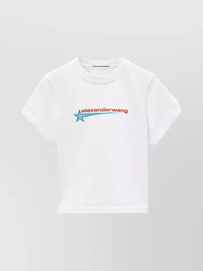 ALEXANDER WANG STAR DESIGN CRYSTAL JERSEY T-SHIRT