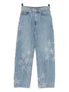 Alexander Wang Star-embellished Jeans In Blue