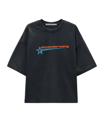 Alexander Wang Star Pattern T-shirt In Black