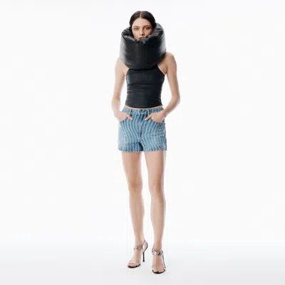 Alexander Wang Stars & Stripes Short In Animal Print