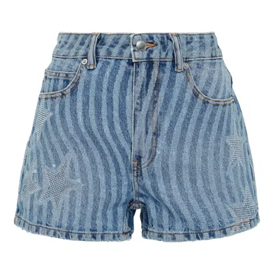 Alexander Wang Stars & Stripes Shorts In Blue