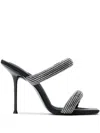 Alexander Wang Stiletto Sandals With Crystal Embellishments