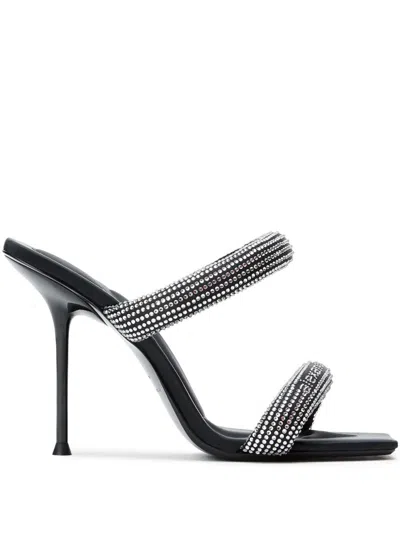 Alexander Wang Stiletto Sandals With Crystal Embellishments