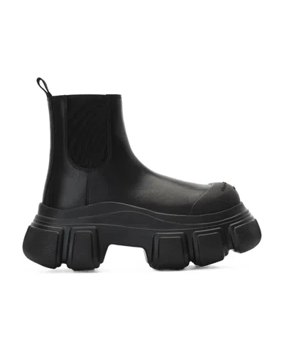 Alexander Wang Storm Leather Ankle Boots In Black