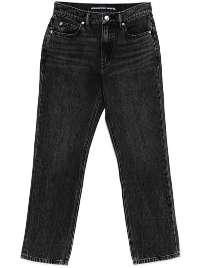 Alexander Wang Straight-leg Jeans In Black