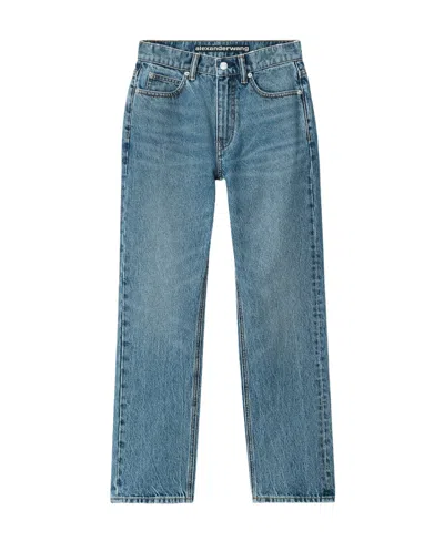 Alexander Wang Stovepipe High-rise Straight Jeans In Blue