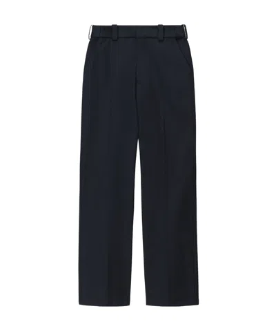 Alexander Wang Straight Cotton Tailored Trousers In Black