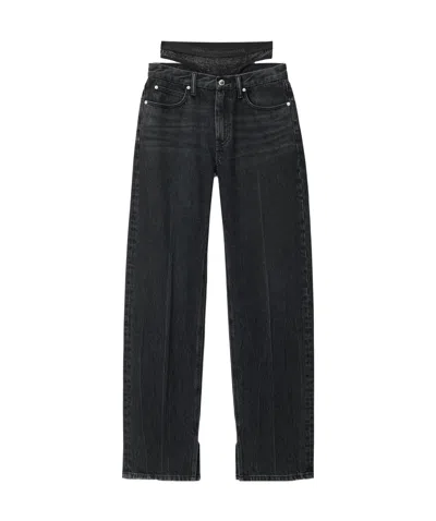 Alexander Wang Straight Jeans In Black
