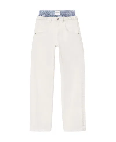 Alexander Wang Straight-leg Layered Trousers In White