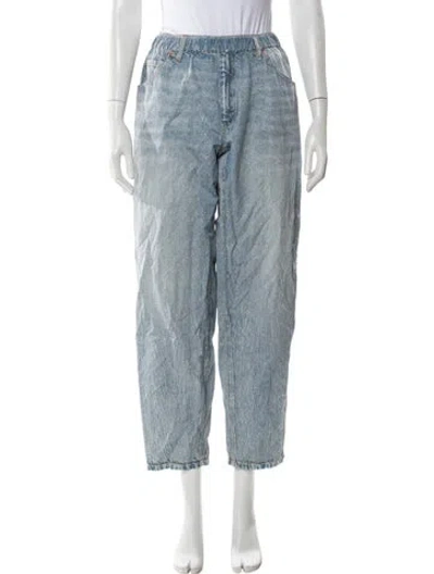 Pre-owned Alexander Wang Straight Leg Pants In Blue