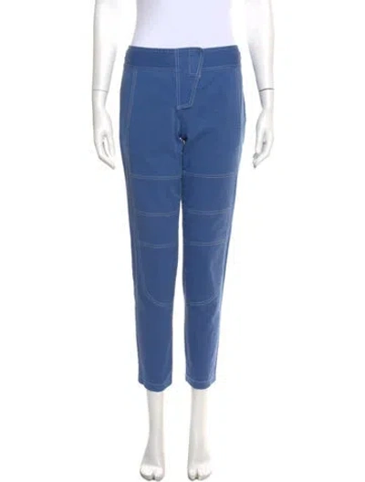 Pre-owned Alexander Wang Straight Leg Pants In Blue