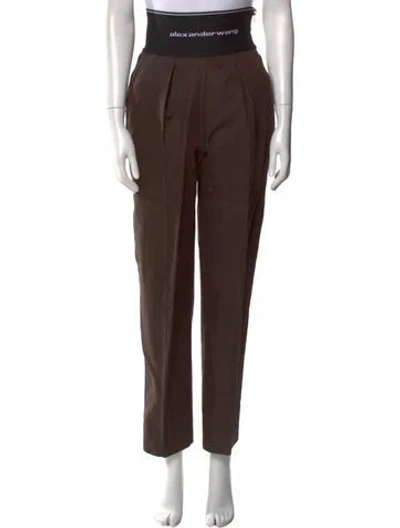 Pre-owned Alexander Wang Straight Leg Pants In Brown