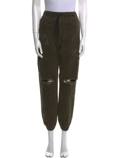 Pre-owned Alexander Wang Straight Leg Pants In Green