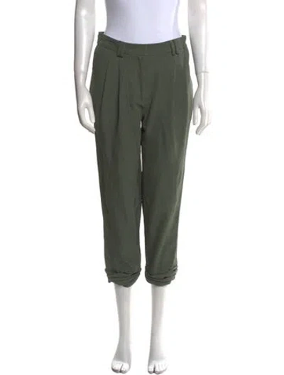 Pre-owned Alexander Wang Straight Leg Pants In Green