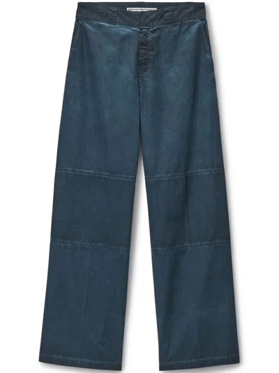Alexander Wang Straight-leg Trousers In Blue