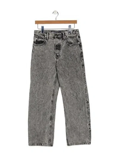 Pre-owned Alexander Wang Straight-leg Jeans In Gray